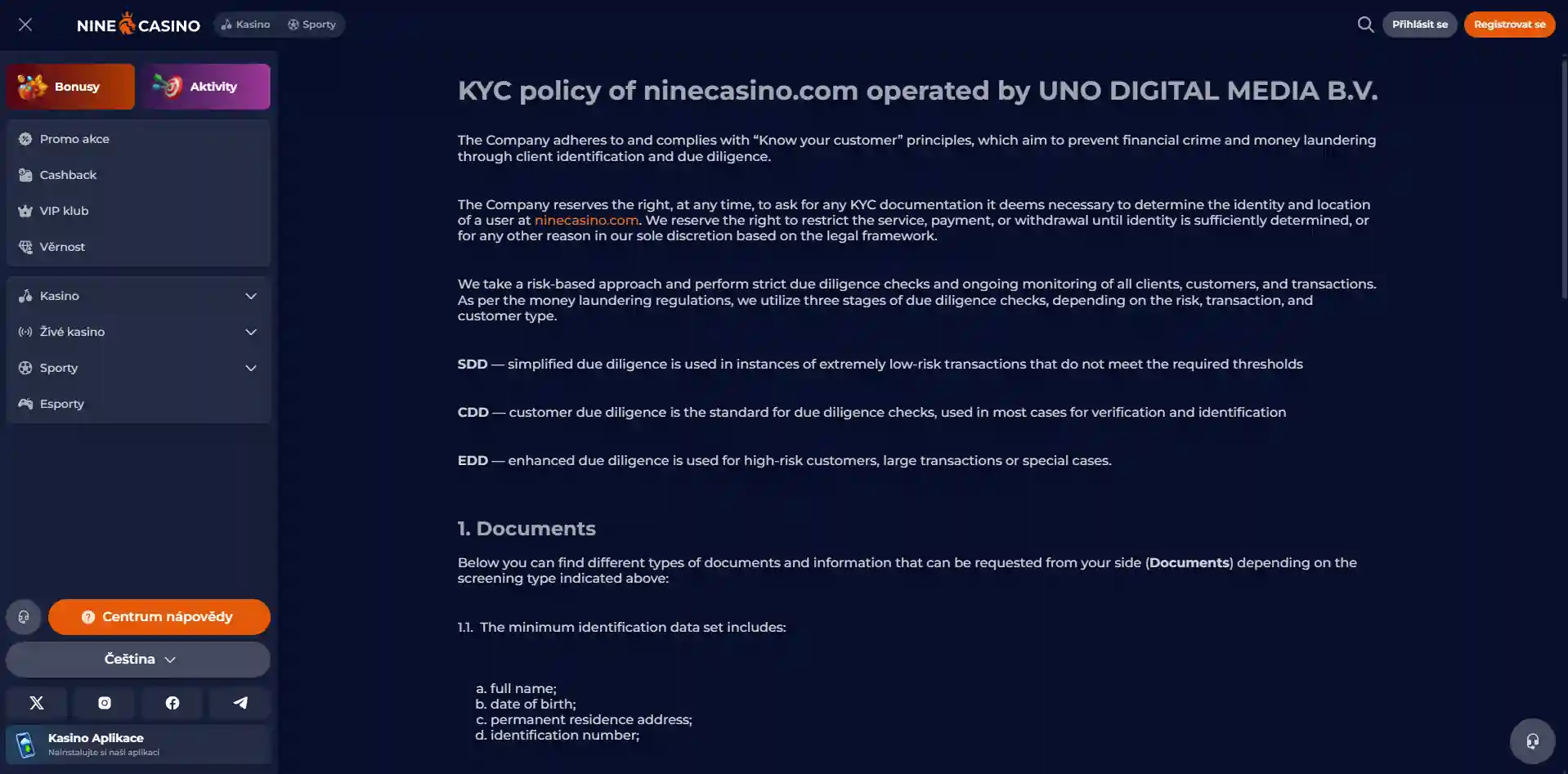 NineCasino výběr peněz: KYC, metody a co ověřit před výplatou